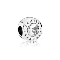 PANDORA Silver and Zirconia Forever Family Charm