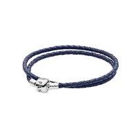 pandora blue double leather wrap bracelet