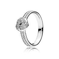 PANDORA Silver and Zirconia Sparkling Love Knot Ring