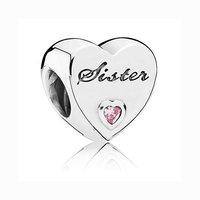 PANDORA Silver Sister\'s Love Charm