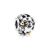 PANDORA Silver and 14ct Gold Family Charm