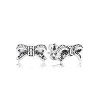 PANDORA Delicate Bow Stud Earrings