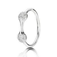 pandora 18ct white gold and diamond 2pod lovepod ring