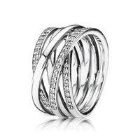 PANDORA Entwining Silver and Zirconia Rings