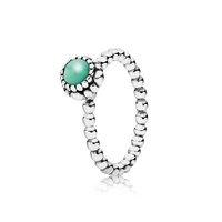 PANDORA Silver and Chrysoprase May Birthstone Ring