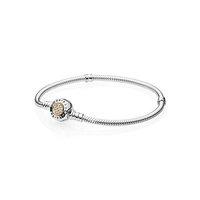 PANDORA Moments Two Tone Zirconia Clasp Bracelet