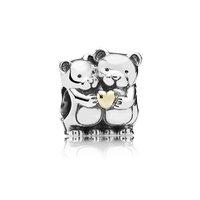 PANDORA Silver and Gold Bear Hug Charm