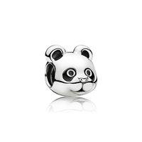 PANDORA Silver and Black Enamel Peaceful Panda Charm