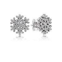 PANDORA Silver Snowflake Stud Earrings