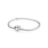 pandora moments silver bracelet with heart clasp