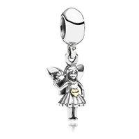 PANDORA Silver and 14ct Gold Fairy Drop Charm