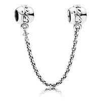 pandora silver family ties safety chain