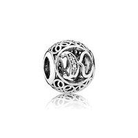 pandora silver vintage letter k charm