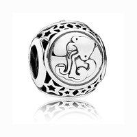 PANDORA Silver Aquarius Star Sign Charm