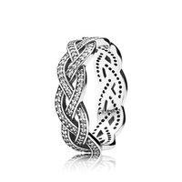 PANDORA Silver Sparkling Braid Ring