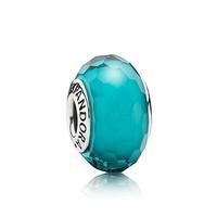 PANDORA Teal Faceted Murano Charm