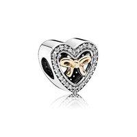 PANDORA Silver and Gold Bound By Love Charm
