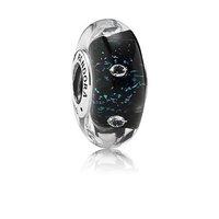 PANDORA Midnight Blue Fizzle Murano