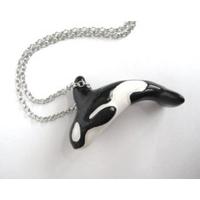 Patterned Animal Pendent Necklace - Whale