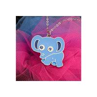 Patterned Animal Pendent Necklace - Elephant