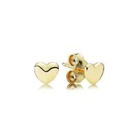 PANDORA Heart Gold Stud Earrings
