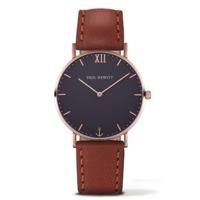 paul hewitt sailor line navy brown watch