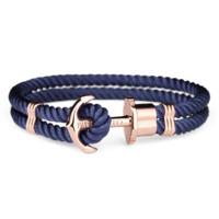 Paul Hewitt Navy Blue & Rose Gold Phrep Bracelet