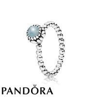 PANDORA March Birthstone Ring