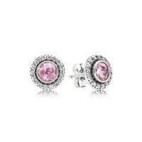 PANDORA Statement Pink Sparkling Stud Earrings