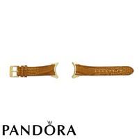 PANDORA Imagine Grand Camel Leather Strap With Gold Buckle