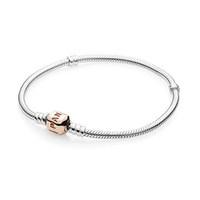 pandora rose clasp silver bracelet