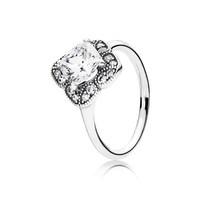 PANDORA Crystallised Floral Fancy Ring