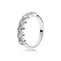 PANDORA Alluring Silver Crystal Cushion Ring