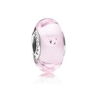 PANDORA Pink Sparkling Hearts Murano Charm
