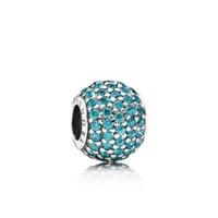 pandora teal pav lights charm