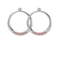 pandora salmon zirconia round earring charms