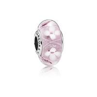 pandora pink bloom murano glass charm