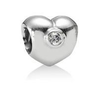 PANDORA Cubic Zirconia Heart Charm