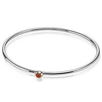 pandora silver carnelian bangle