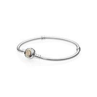 pandora signature moments two tone bracelet