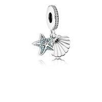 pandora tropical starfish sea shell pendant charm