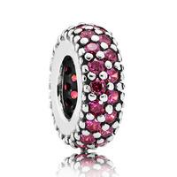 PANDORA Silver Red Pave Cubic Zirconia Spacer 791359CZR