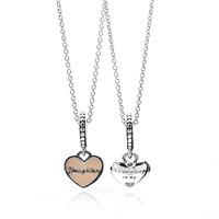 PANDORA Mother and Daughter Hearts Complete Necklace Set CN111