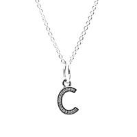 pandora sparkling alphabet c necklace cn034