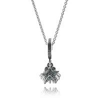 PANDORA Tropical Starfish and Seashell Pendant Necklace CN131