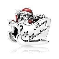 PANDORA Sleighing Santa Charm 792004CZ