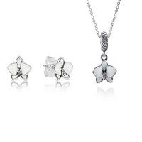 PANDORA White Orchid Jewellery Set CS040