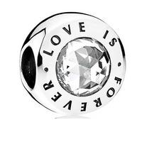 PANDORA Silver Love Is Forever Charm 791813CZ