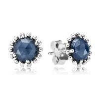 PANDORA Silver Midnight Blue Crystal Studs 290561NBC