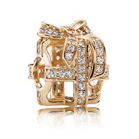 PANDORA 14ct Gold All Wrapped Up Openwork Charm 750839CZ